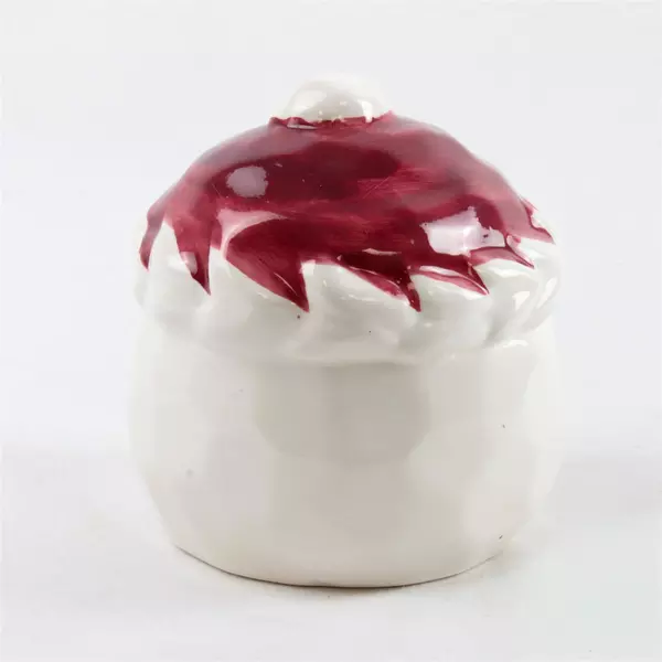 Ceramic Snowman Head Figurine Winter Holiday Decor 4.5" Collectible