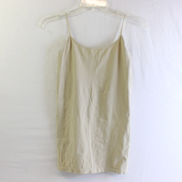 Lot of 2 Kurve by Idea Stretchy Spaghetti Strap Camis Women's XS Med Cream Beige