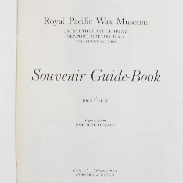  Vintage Royal Pacific Wax Museum Guide Book Newport Oregon 1960s 