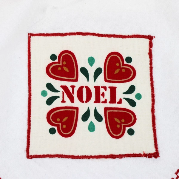 Set of 2 Tea Towels Noel Decorative Christmas FLAWED