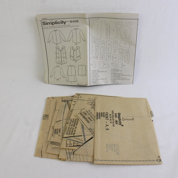 Simplicity Arkivestry Designs 8408 Shirt & Vests Costumes Mens Size AA (38-44)