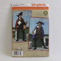 Simplicity Roman Exile Designs 2334 Musketeer Costumes Mens Size BB (L, XL)