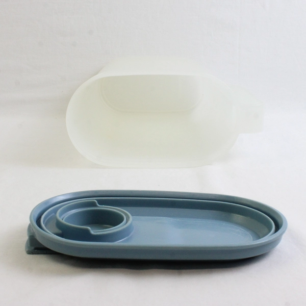 Vintage Tupperware Slim Line 2-Quart Pitcher with Blue Lid 2010B-2