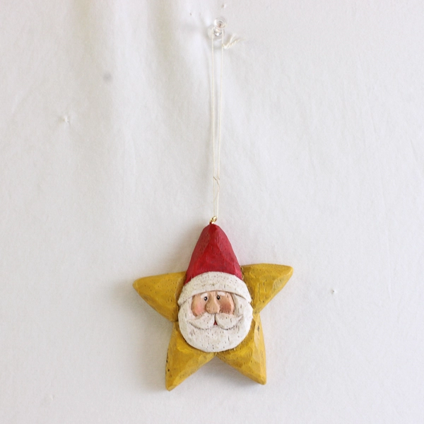 Midwest of Cannon Falls Eddie Walker Resin Santa Star Ornament 3"