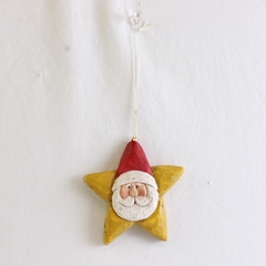 Midwest of Cannon Falls Eddie Walker Resin Santa Star Ornament 3"