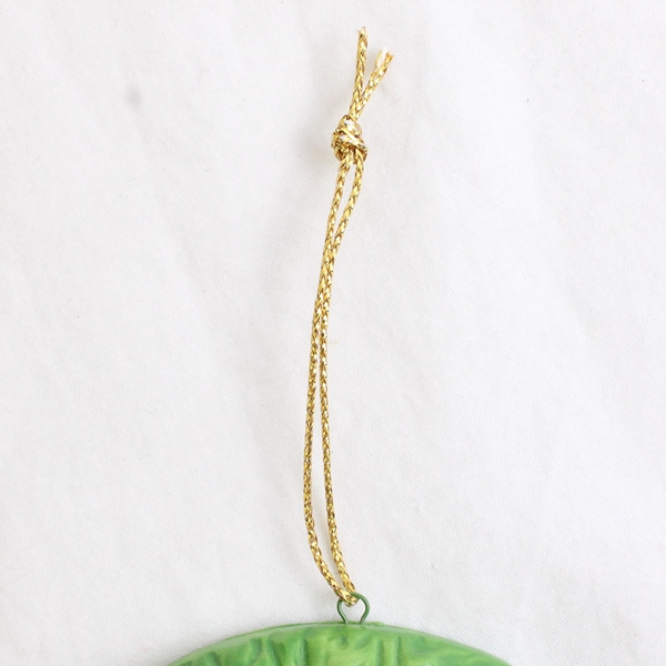 VTG 1988 Muppets Oscar The Grouch Christmas Wreath Ceramic Ornament 3.5"