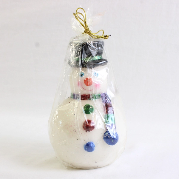 Lot of 2 Candles Unbranded Snowmen with Scarves Unlit