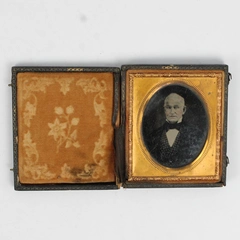 Antique 19th Century Ambrotype Photo Old Man Damaged Case