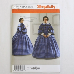 Simplicity 3727 Victorian Dress Costume Patterns Women's Sz KK (8,10,12,14) 2009