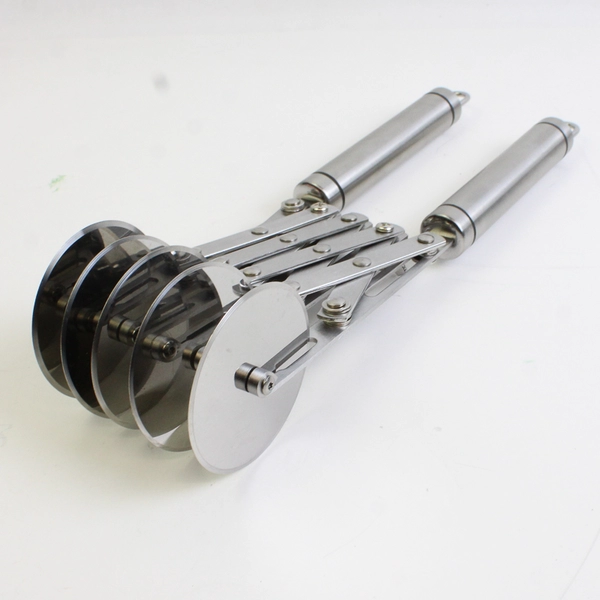 Oleex Pastry Cutter 5 Wheel Stainless Steel Expandable Multi-Round Dual-Fluted