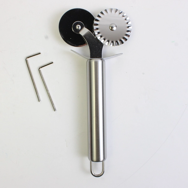 Oleex Pastry Cutter 5 Wheel Stainless Steel Expandable Multi-Round Dual-Fluted