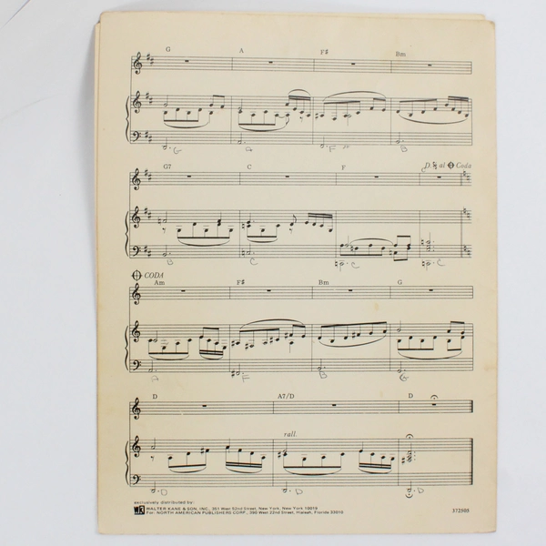 Sheet Music Morning Has Broken by Cat Stevens & Eleanor Farjeon 1972