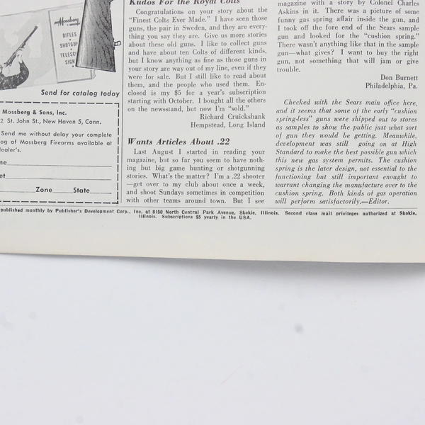 Vintage Guns Magazine December 1955 Featuring the Last of the Texas Rangers 