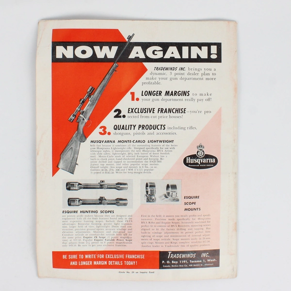 Vintage Guns Merchandiser Magazine November 1956 Magazine of the Firearms Trade