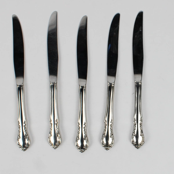 Lot Of 5 Oneida Silver St. Louis (Stainless) Flatware Dinner Knives 9.25" Long