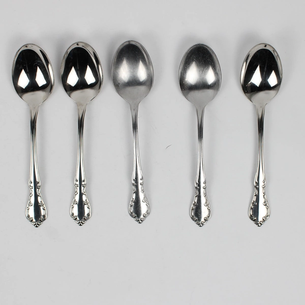 Lot Of 5 Oneida Silver St. Louis (Stainless) Flatware Soup Spoons 7" Long