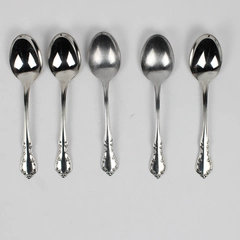 Lot Of 5 Oneida Silver St. Louis (Stainless) Flatware Soup Spoons 7" Long