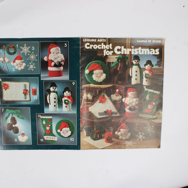 Leisure Arts Leaflet 81 Titled Crochet for Christmas 1976 Paperback