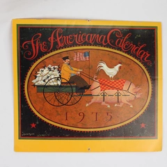 The 1975 Americana Calendar Designed by Charles Wysocki Vintage