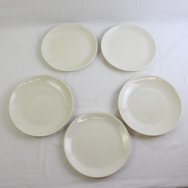 Set of 5 VTG Eva Zeisel Castleton Museum White Salad Plates 8 1/4"