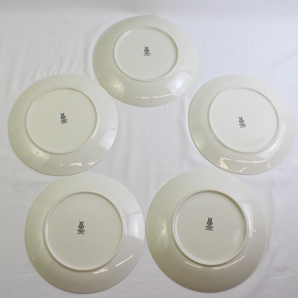Set of 5 VTG Eva Zeisel Castleton Museum White Salad Plates 8 1/4"