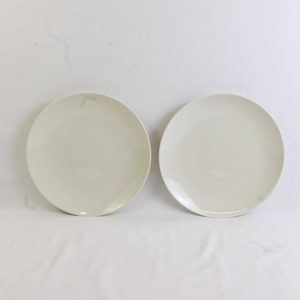 Set of 2 VTG Eva Zeisel Castleton Museum White Dinner Plates 10 5/8"