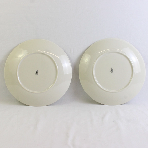 Set of 2 VTG Eva Zeisel Castleton Museum White Dinner Plates 10 5/8"