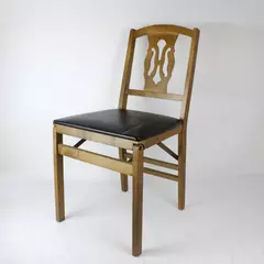 Stakmore Folding Lyre Chair Seat Lightweight Portable Compact Foldable Chair