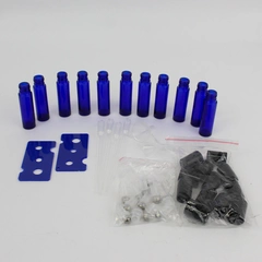 Box Of 11 Blue Miniature Roller Bottles 