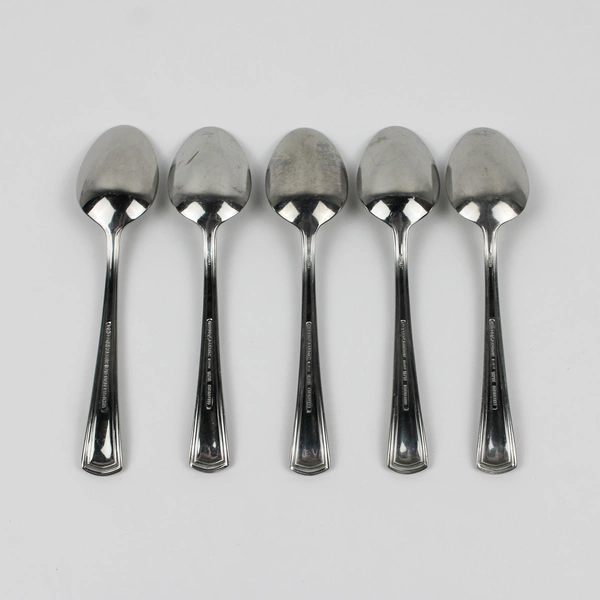 Lot Of 5 Reed & Barton Palladian (Stainless) Flatware Table Spoons 7" Long