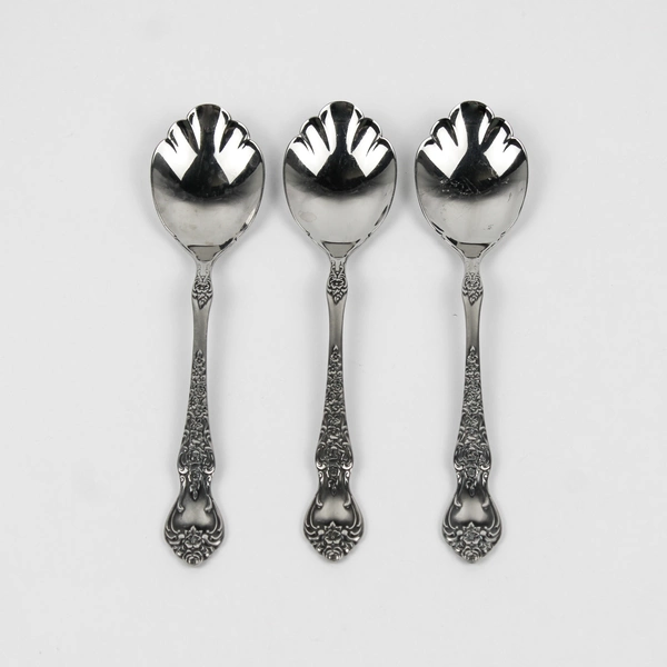 Lot of 3 International Silver La France Sugar Spoons Stainless 6.25 Inches