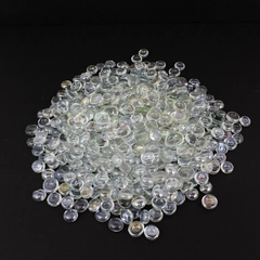 Lot Of 4.66 Pounds of Clear Flat Bottom Glass Marbles For Crafting Projects