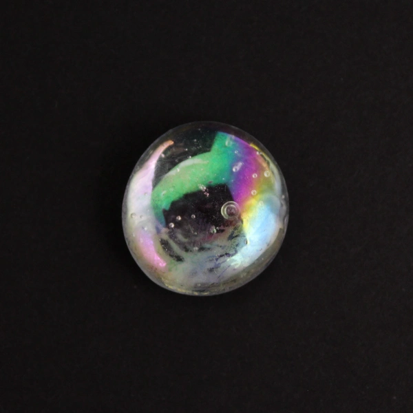 Lot Of 4.66 Pounds of Clear Flat Bottom Glass Marbles For Crafting Projects