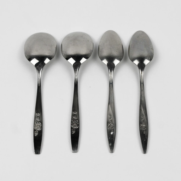 Lot Of 4 Oneida Silver Our Rose (Stainless) Flatware 2 Teaspoons 2 Sugar Spoons
