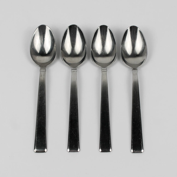 Lot Of 4 Cambridge Silver Reston (Stainless) Flatware Table Spoons 8" Long