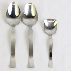 Lot Of 3 Oneida Silver Moda (Stainless) Flatware 2 Serving Spoons 1 Sugar Spoon
