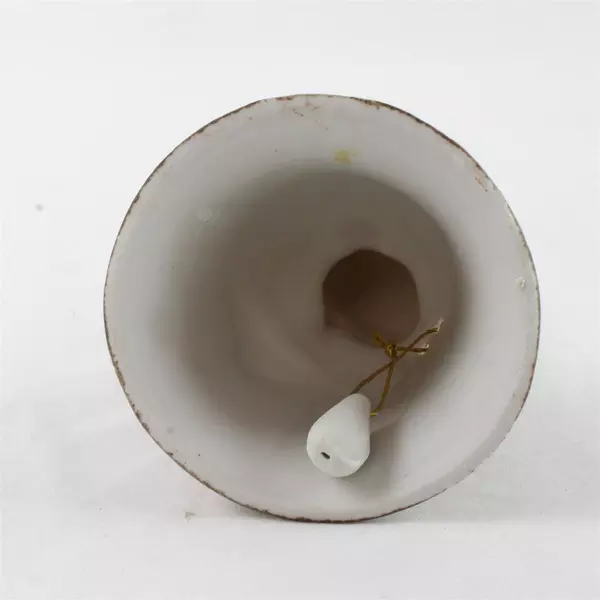 Vintage Ceramic Porcelain Bell Goose Duck Figurine Flower Design 5" Tall