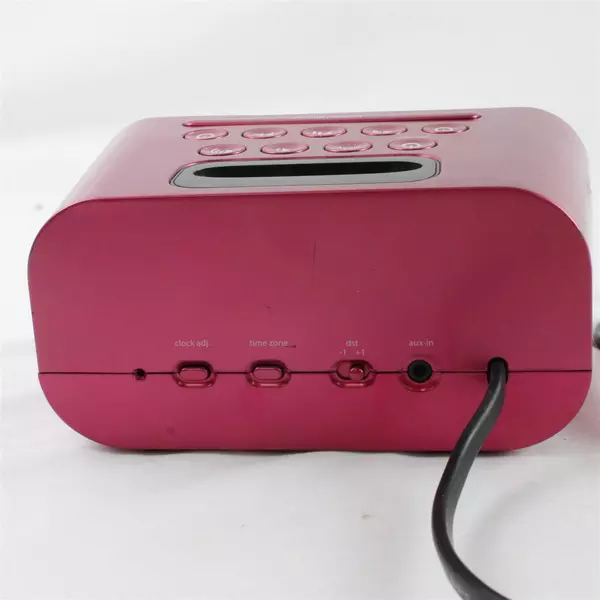 iHome Alarm Clock Charge & Dock Station for iPod Model iH22 Pink / Magenta