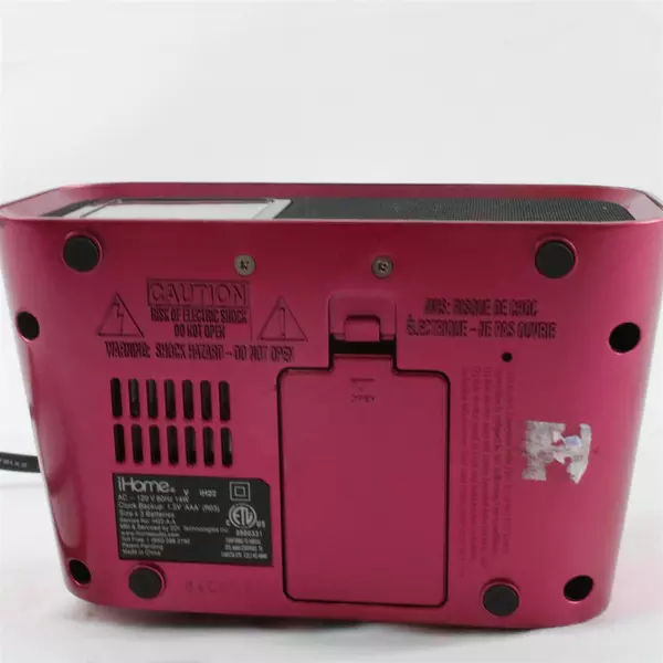 iHome Alarm Clock Charge & Dock Station for iPod Model iH22 Pink / Magenta