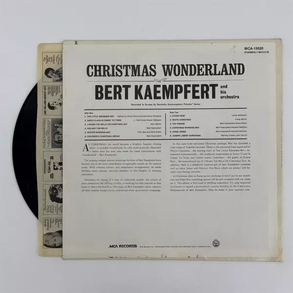 Christmas Wonderland Bert Kaempfert Orchestra 12" Vinyl DL74441 Pre-Owned