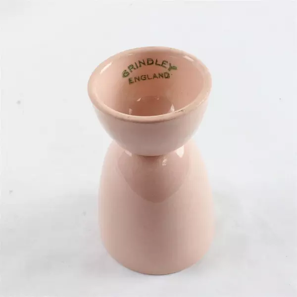 Lot of 2 Vintage Grindley England Peach Petal Ceramic Double Ended Egg Cup