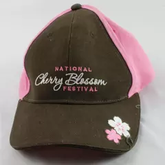 National Cherry Blossom Festival Washington DC Pink Brown Baseball Hat