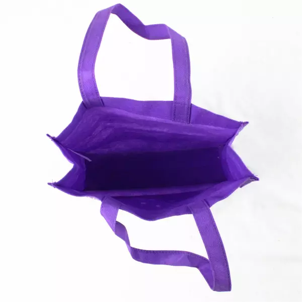 2008 Hello Kitty Sanrio Purple Shopping Tote Gift Bag Small 9.25"x10" Snowflakes