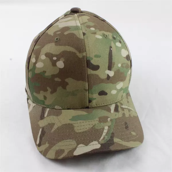 Military Style Camo Army Hat Tactical Camouflage Flexfit Cap S-M