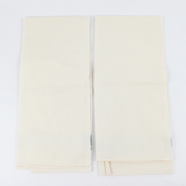 Set of 2 Vintage Handmade Embroidered Cloth Tea Towels FLAWED