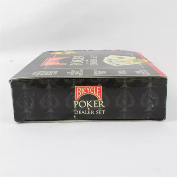 Bicycle Poker Dealer Set 2 Decks 200 Chips Tray Sealed New Card Game Kit