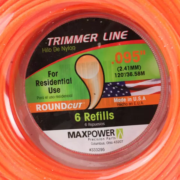 Maxpower 333295 Roundcut Trimmer Line .095" Diameter 1.20 ft Length Lightweight