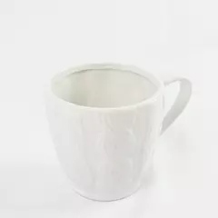 Pier 1 Imports White Stoneware Coffee Mug Durable Classic 4" Tall Pre-Owned