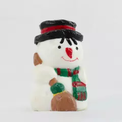Charming Snowman Candle Holiday Decor Winter Themed 5 Inch Pre-Owned