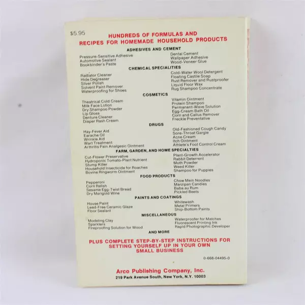 Practical Formulas for Hobby or Profit by Henry Goldschmiedt Paperback 1978